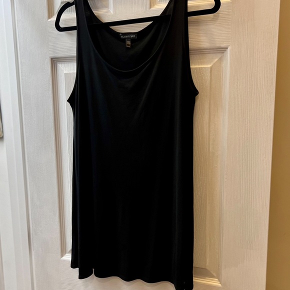 Eileen Fisher 100% Silk Everyday Tank Top Black Sleeveless Top Size Medium - Picture 9 of 16